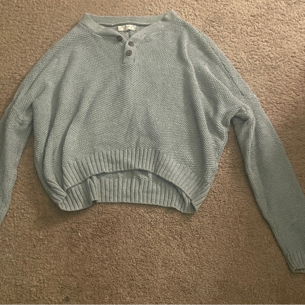 Gray button sweater from L.A Hearts, size medium.